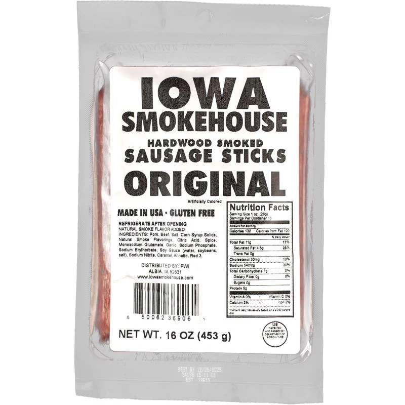 Iowa Smokehouse Sausage Sticks - 16 oz.