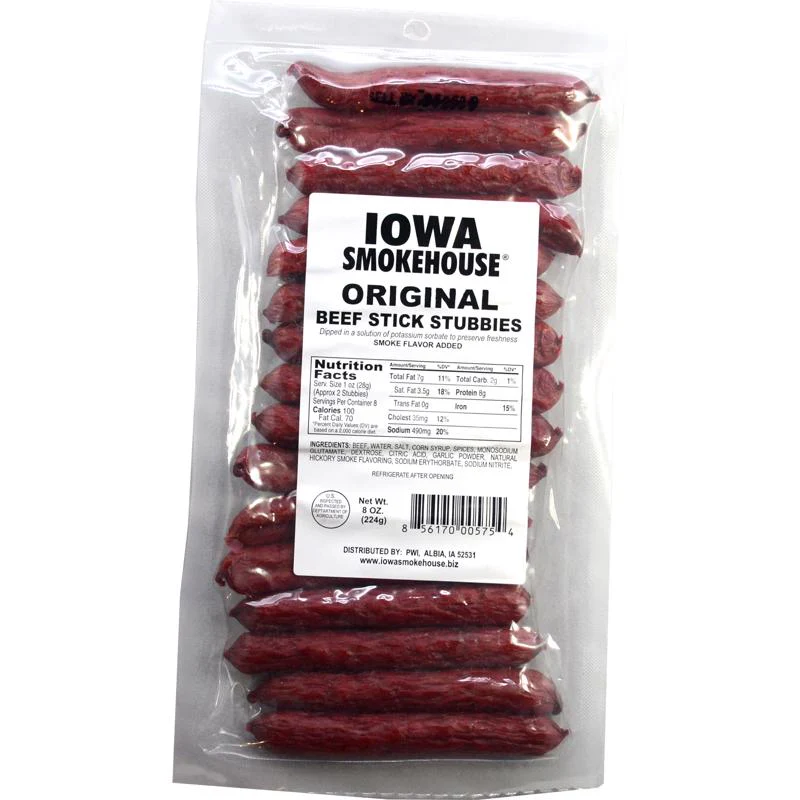 Iowa Smokehouse Beef Sticks - 8 oz. & 24 oz.