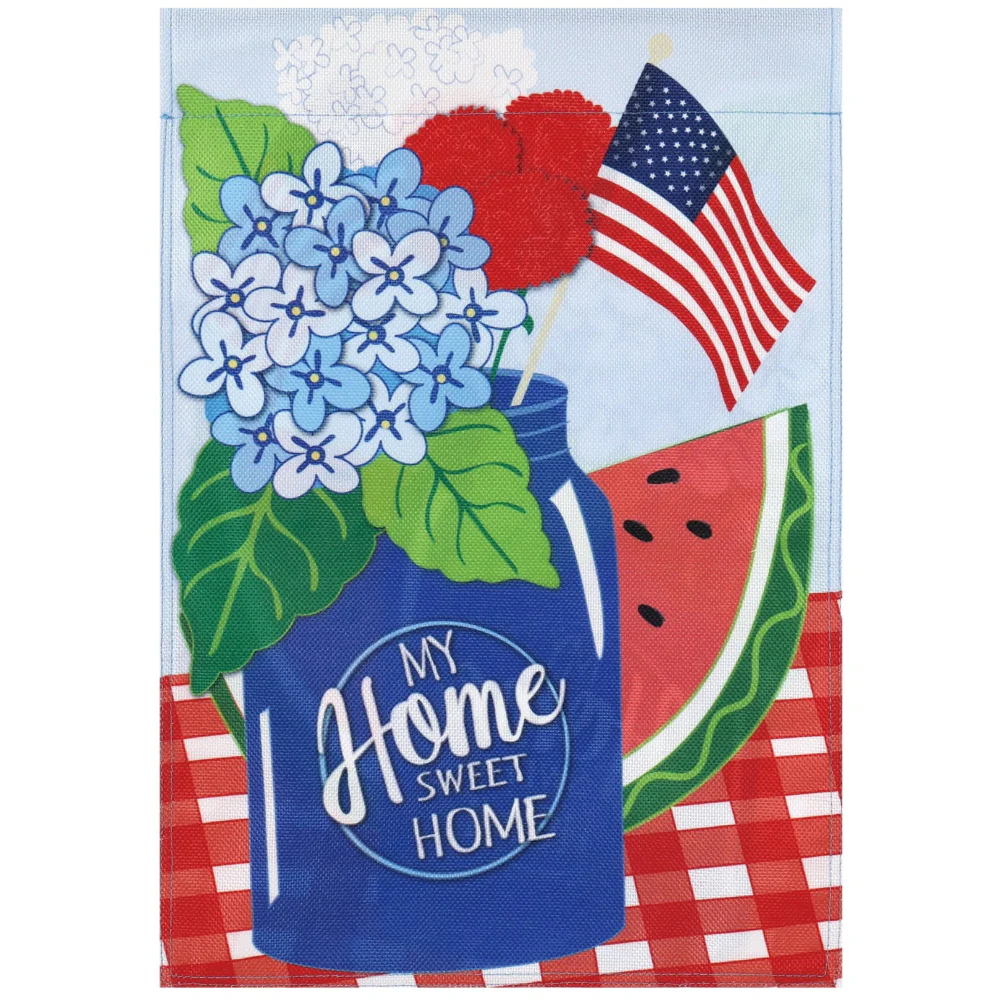 Evergreen Patriotic Themed House Flags - 28" x 44" - Image 2