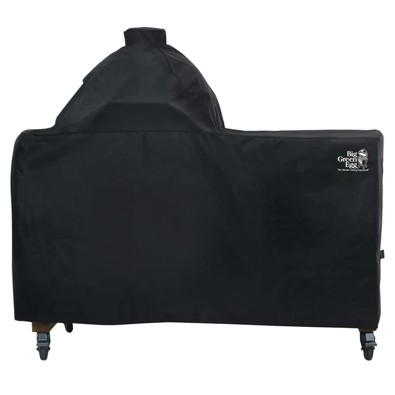 Big Green Egg Large Grill + Acacia Table Cover (Model E)