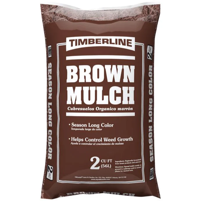 Timberline Shredded Brown Mulch - 2 cu. ft.