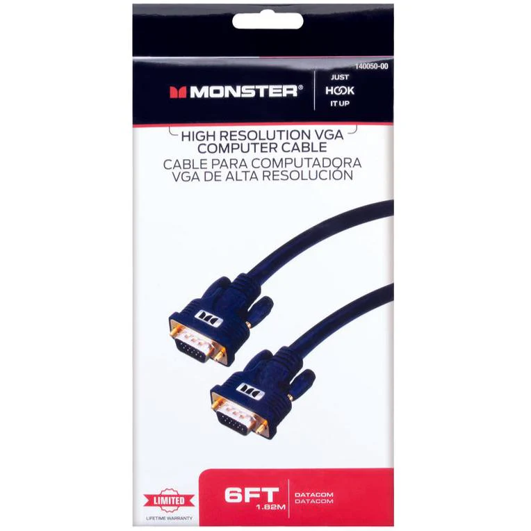 Monster High Resolution VGA Computer Cable - 6'