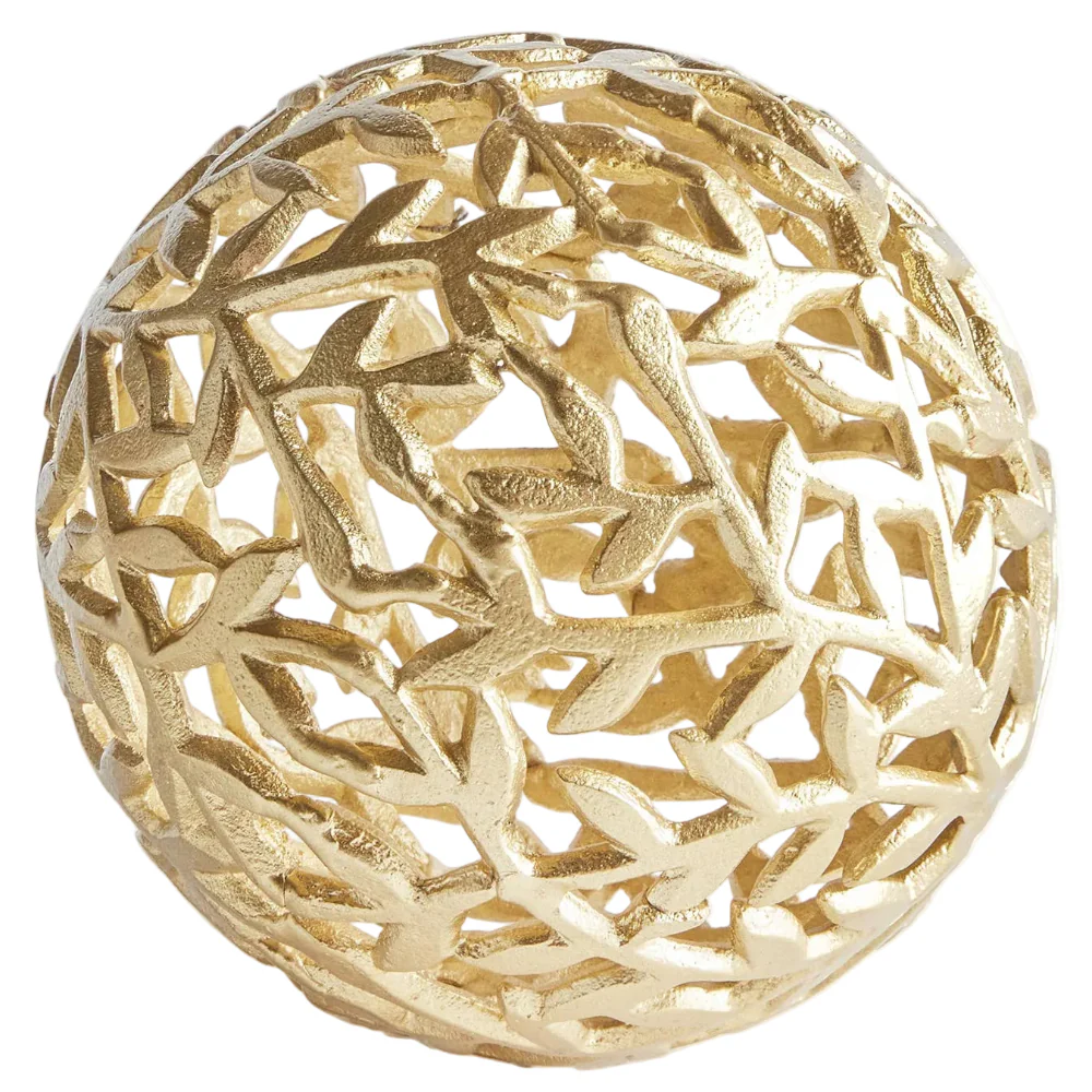 Napa Celine Cast Aluminum Gold Décor Ball - 6"
