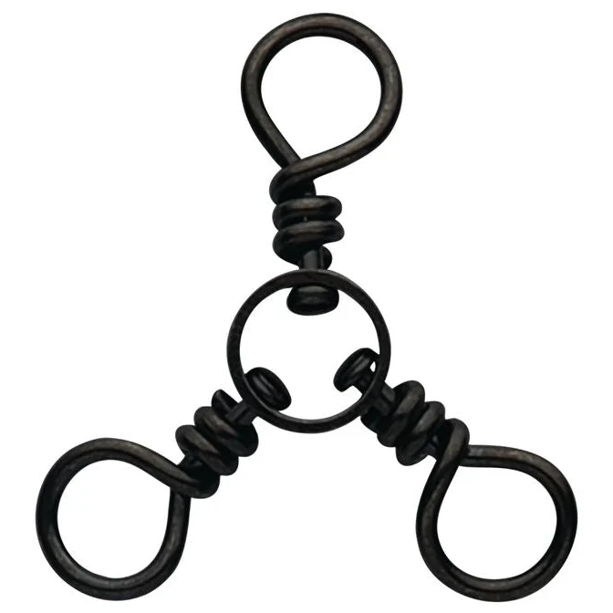 Eagle Claw Black Brass 3-Way Swivels