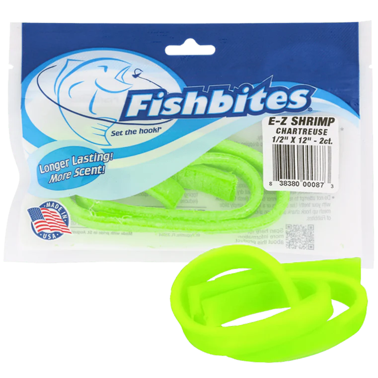 Fishbites E-Z Footlong Bait Strips (Shrimp) - 2 pc.