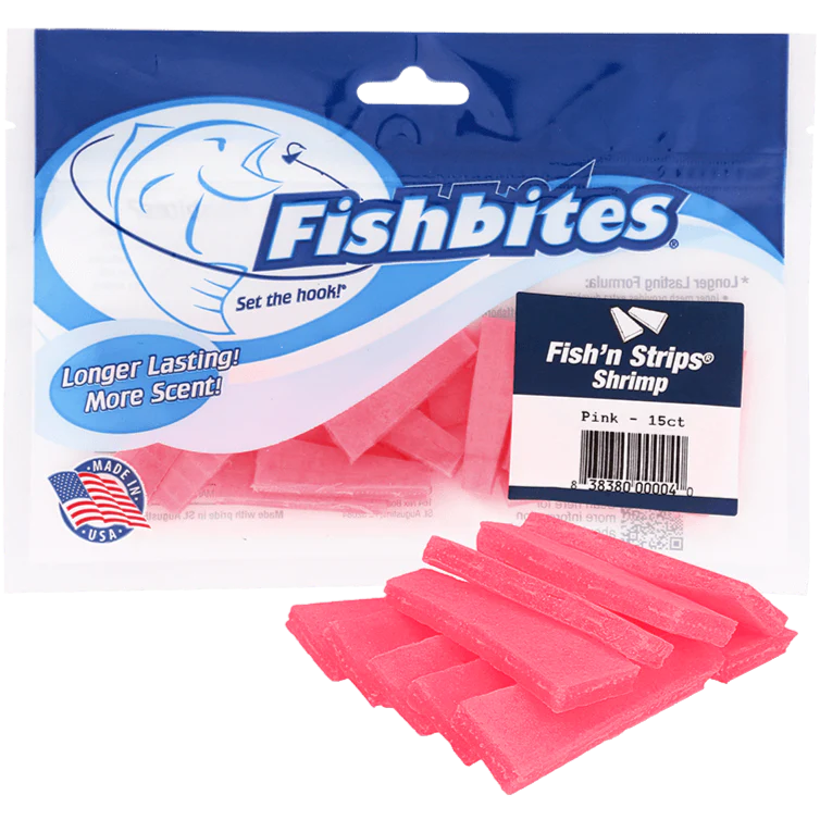 Fishbites Fish'n Strips Bait (Shrimp) - 15 pc.