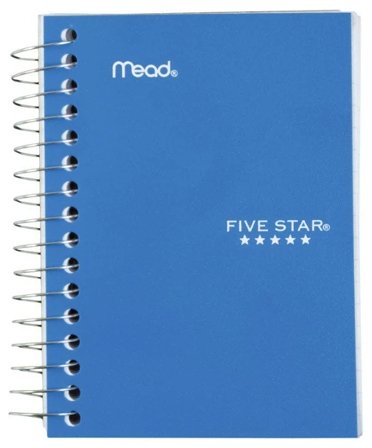 Five Star College Ruled Mini Notebook - 200 pg.