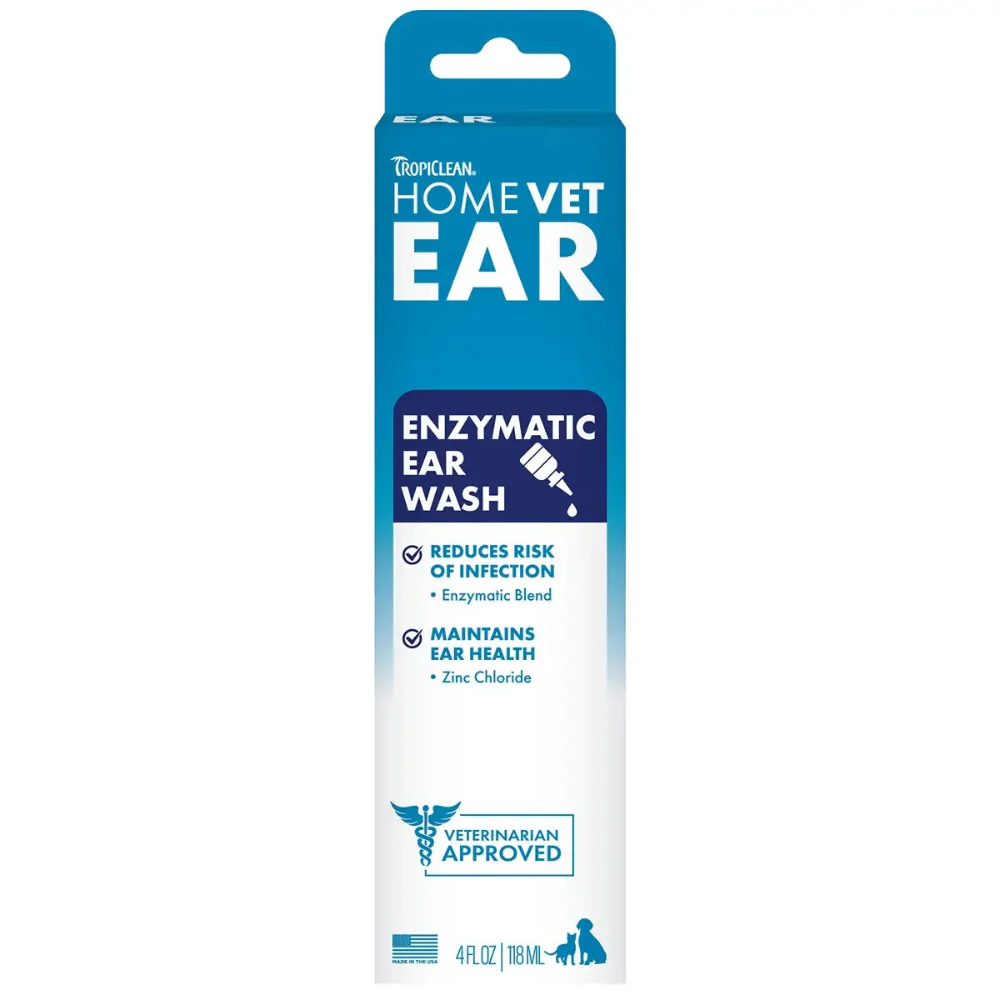TropiClean HomeVet Enzymatic Ear Wash - 4 oz.