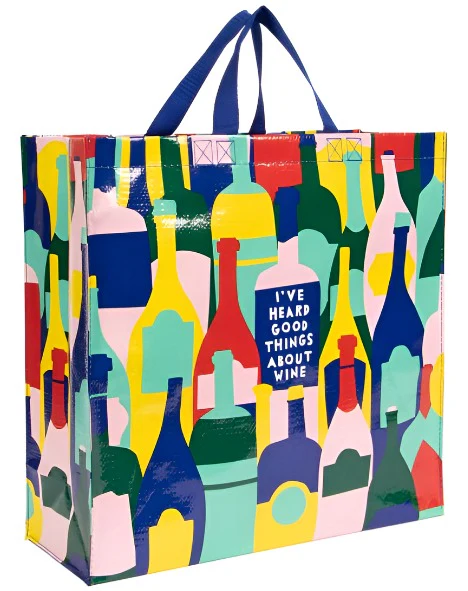 Blue Q "I've Heard Good Things About Wine" Grocery Tote