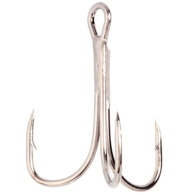 Eagle Claw Lazer Sharp Nickel 2x Treble Hooks
