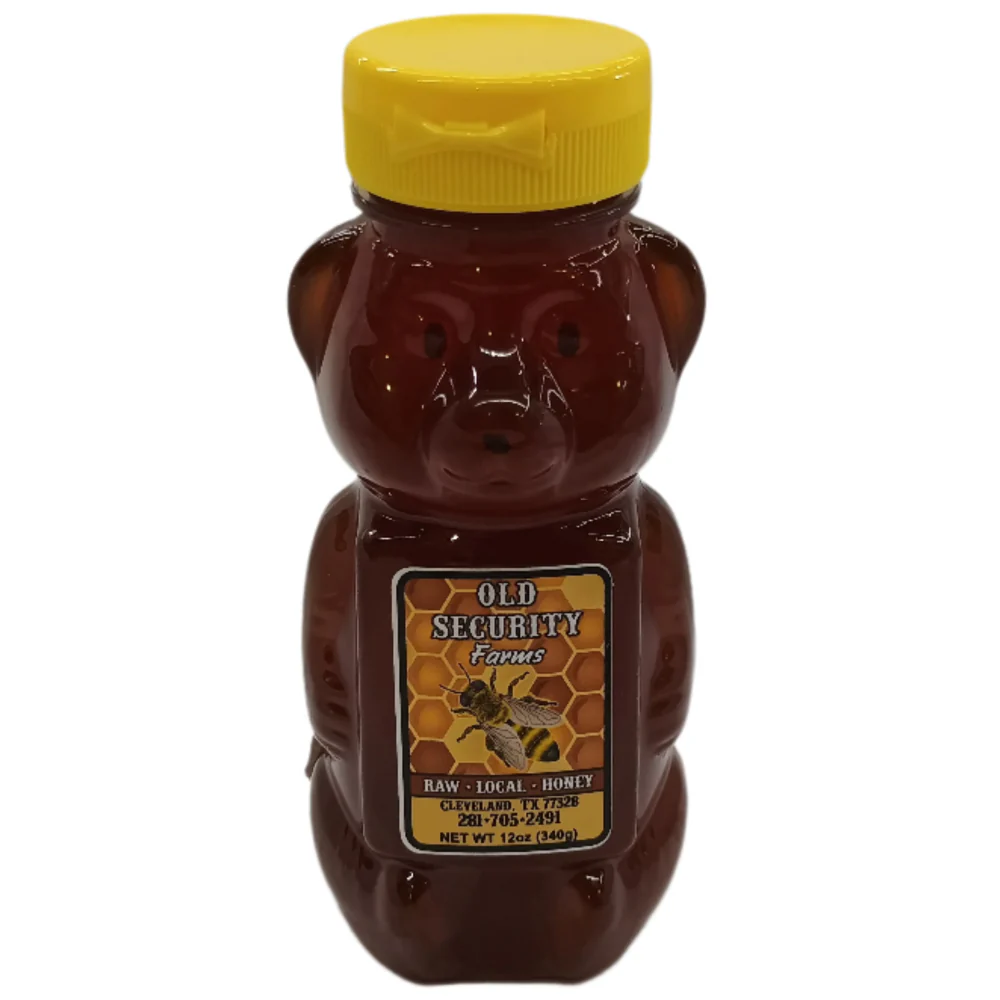Old Security Farms Natural Raw Honey - 12 oz. (Bear Bottle)