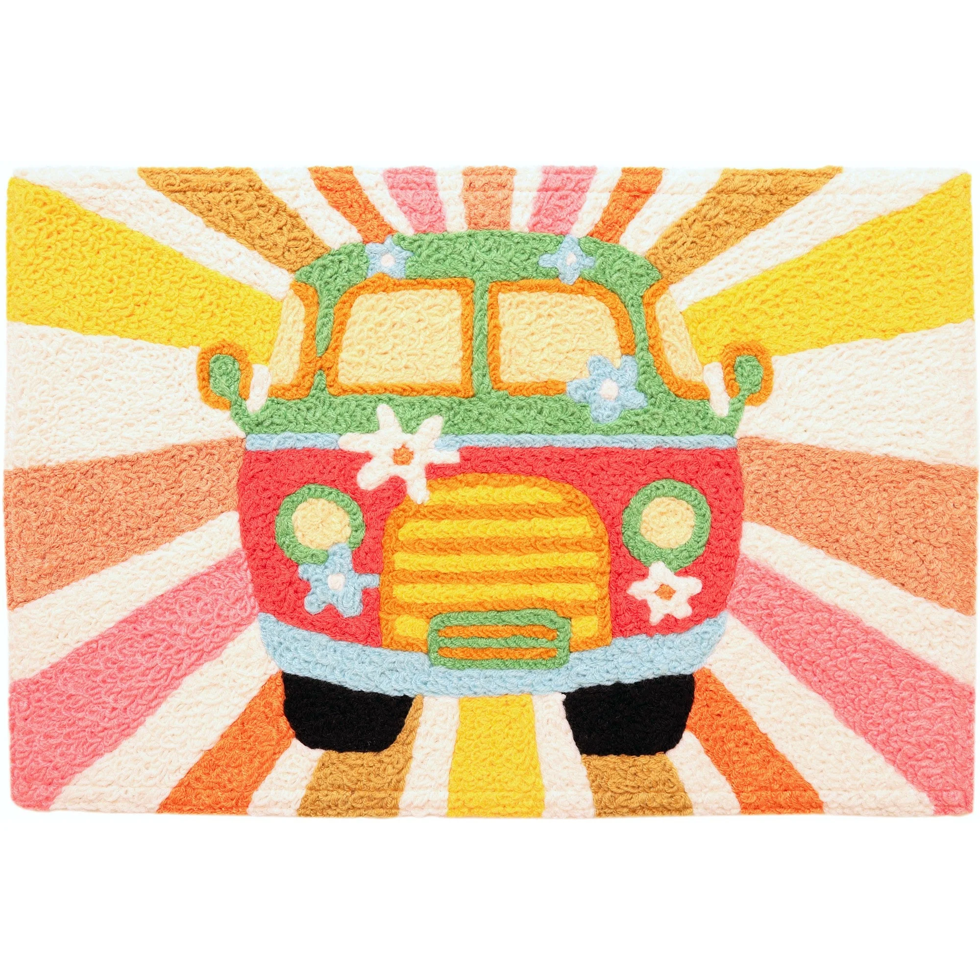 Jellybean Peace, Love, & Bug Rug - 20" x 30"