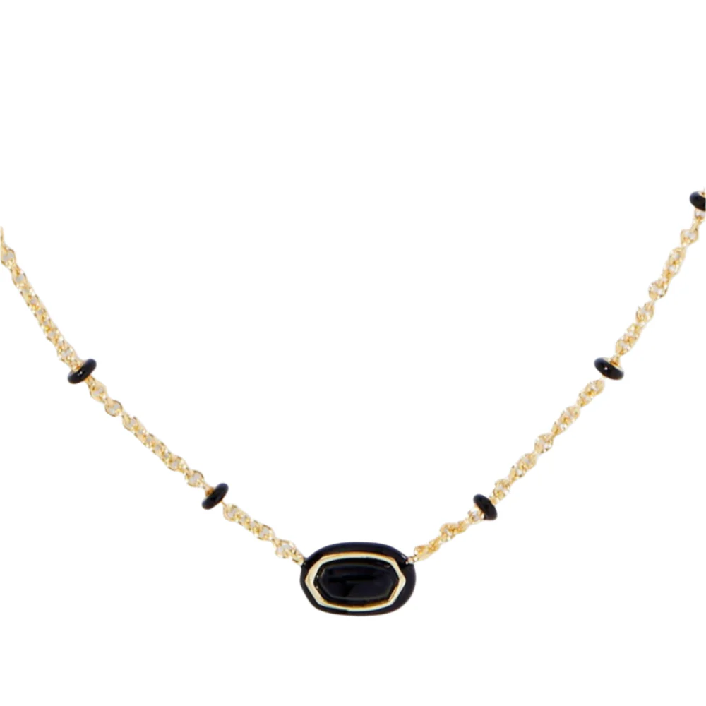 Kendra Scott Mini Elisa Gold Enameled Pendant Necklace