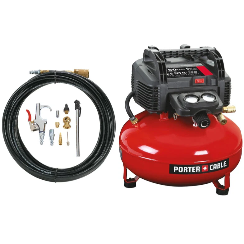 Porter Cable 6-Gallon Portable 150 PSI Pancake Air Compressor Kit