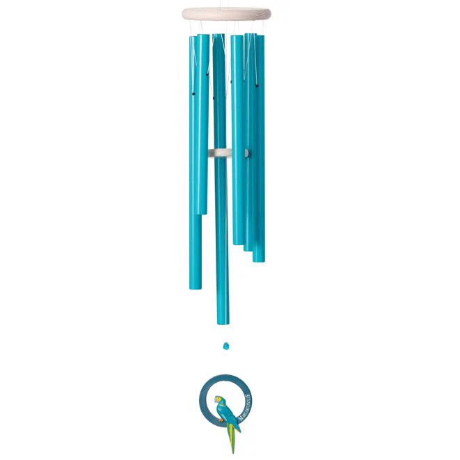 Woodstock Blue Aluminum Margaritaville Pirate Parrot Windchime - 40"